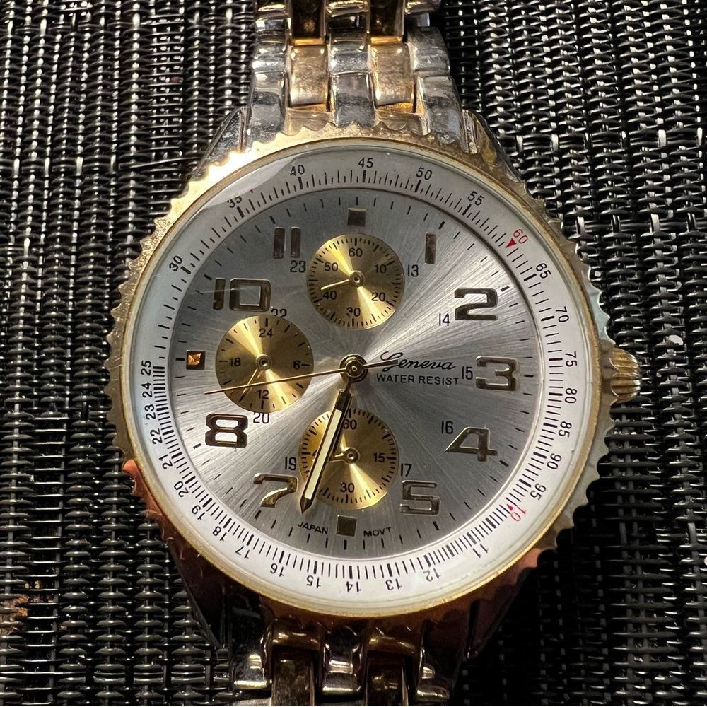 Geneva Men’s Cronograph Water Resistant Watch